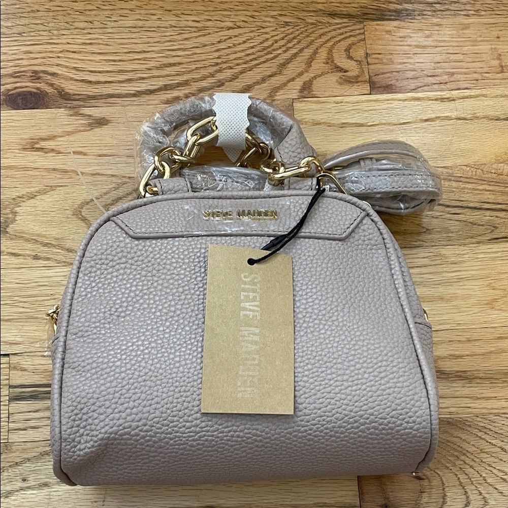 Steve Madden Beige Satchel Bag